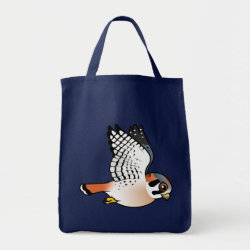 Flying American Kestrel Grocery Tote