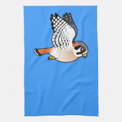 Flying American Kestrel Kitchen Towel 16