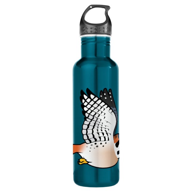 American Kestrel in flight Water Bottle (Front)