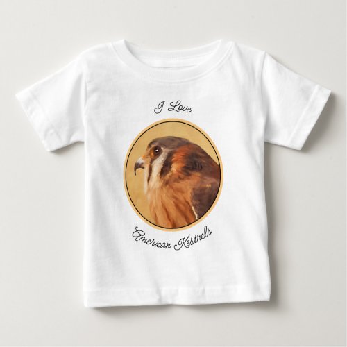 American Kestrel Painting _ Original Bird Art Baby T_Shirt