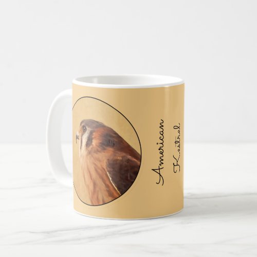 American Kestrel Painting _ Original Bird Art Coffee Mug