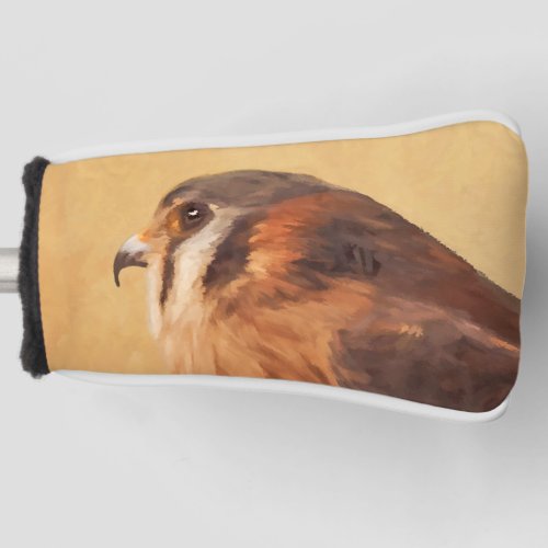 American Kestrel Painting _ Original Bird Art Golf Head Cover