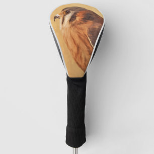 American Kestrel Painting - Original Bird Art Golf Head Cover