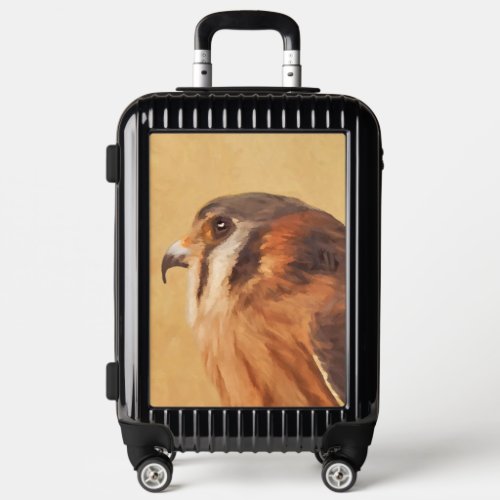 American Kestrel Painting _ Original Bird Art Luggage