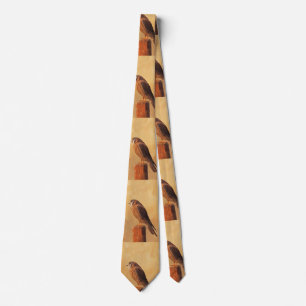 American Kestrel Painting - Original Bird Art Neck Tie