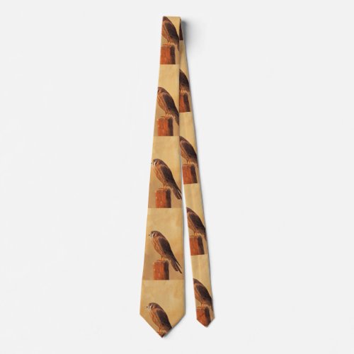 American Kestrel Painting _ Original Bird Art Neck Tie