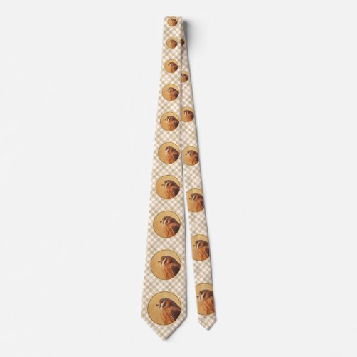 American Kestrel Painting _ Original Bird Art Neck Tie