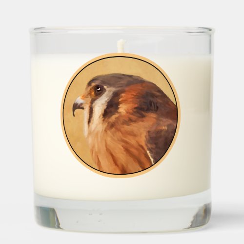 American Kestrel Painting _ Original Bird Art Scented Candle