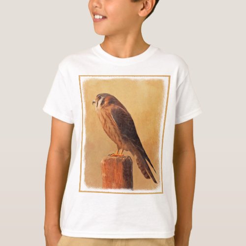 American Kestrel Painting _ Original Bird Art T_Shirt