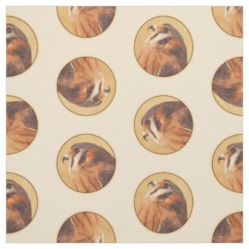 American Kestrel Painting Original Wild Bird Art Fabric