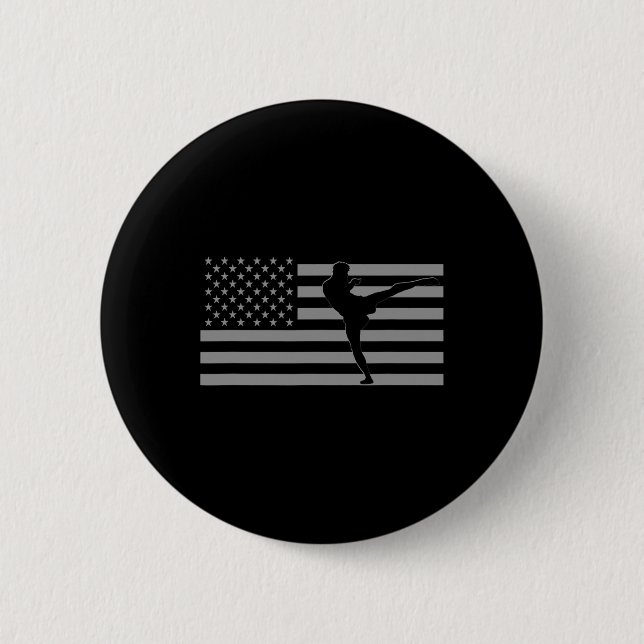 American Kickboxing  Button (Front)