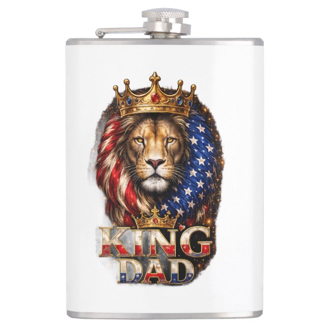 American King Dad  Flask (Front)