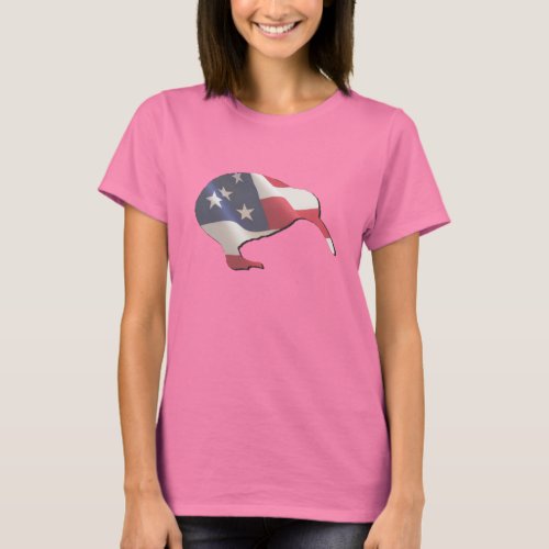 American Kiwi Womens Ringer T_Shirt