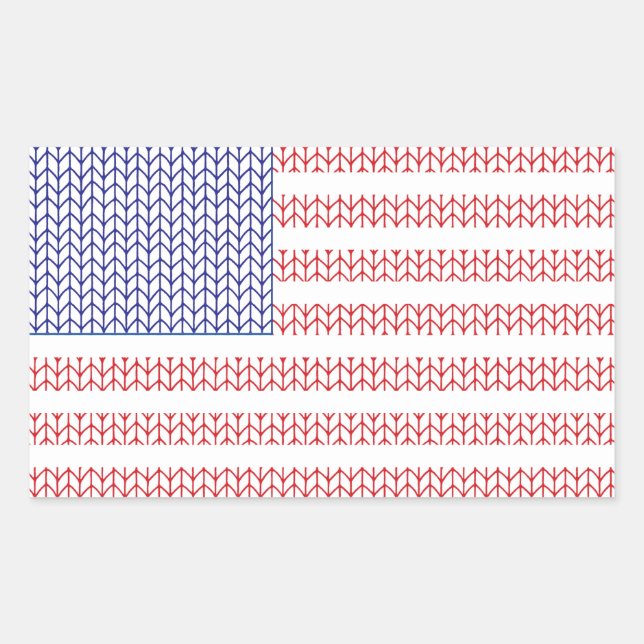 AMERICAN KNIT "FLAG" Rectangle Stickers (Front)