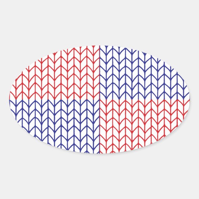 AMERICAN KNIT Oval Stickers (Front)