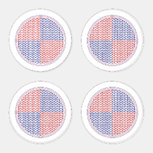 AMERICAN KNIT Round Acrylic Coasters