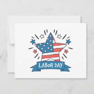 American Labor Day Creative Illustration Design Note Card