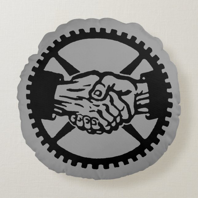 American Labor Party Round Pillow (Front)