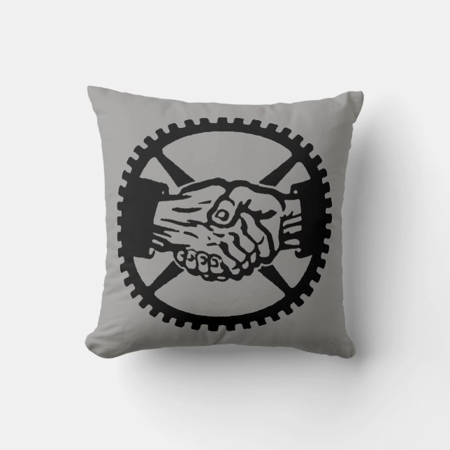 American Labor Party Throw Pillow (Front)