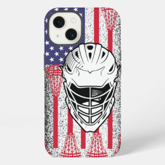 American lacrosse lax flag boys and girls player iPhone 13 case