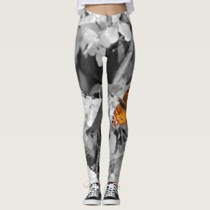 American Lady Butterfly On Blossom Leggings