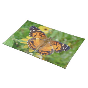 American Lady Butterfly - Vanessa virginiensis Cloth Placemat