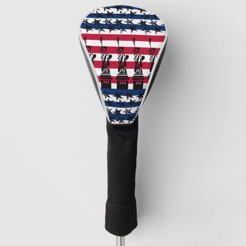 American Lady Liberty Freedom Flag  Golf Head Cover