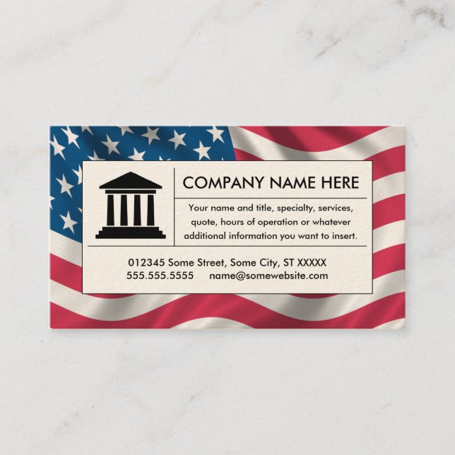 american law business card (Front)