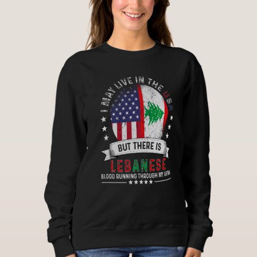 American Lebanese Home in US Patriot American Leba Sweatshirt