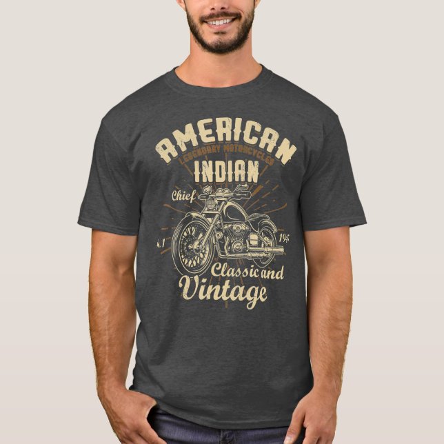 American Legendary Motorcycles Indian Chief T-Shirt (Front)