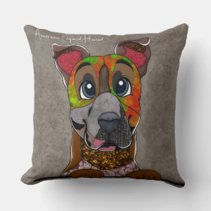 American Leopard Hound hand-painted Throw Pillow
