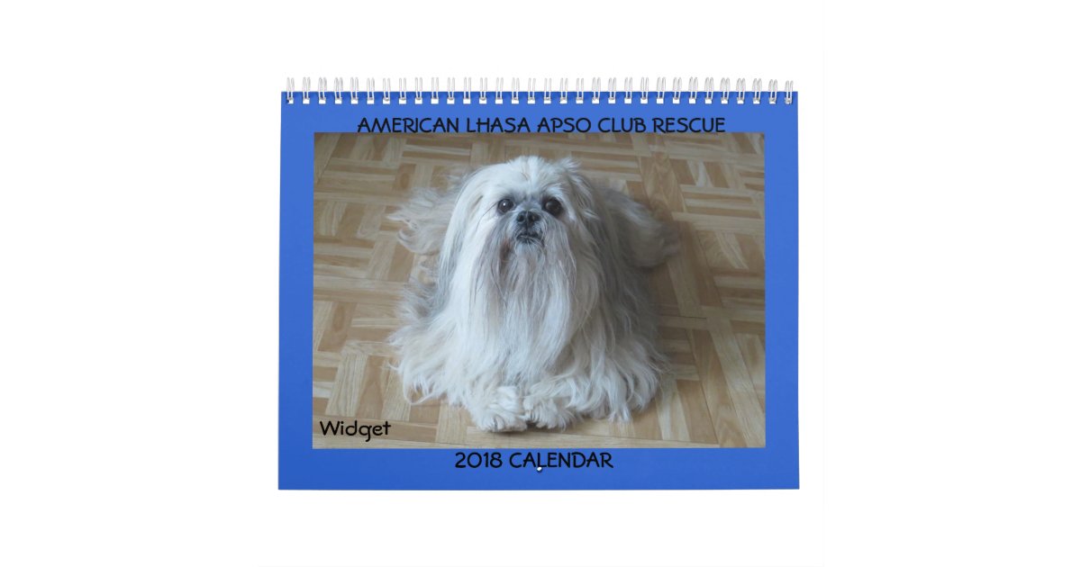 American Lhasa Apso Club Rescue 2018 Calendar Pt.2 Zazzle