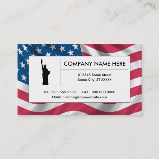 Customizable american liberty business card templates