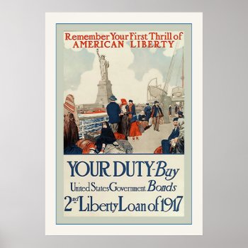 American Liberty ~ Vintage World War 1 Poster by VintageFactory at Zazzle