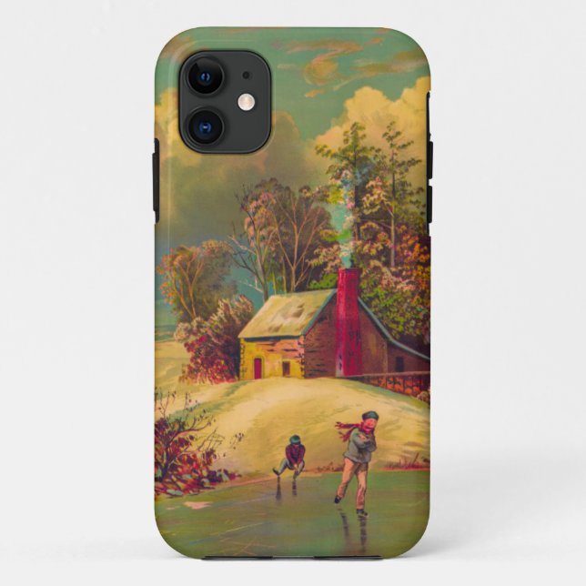 American Life Winter Vintage Case-Mate iPhone Case (Back)