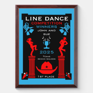 American Line Dancing Competition Award Plaque