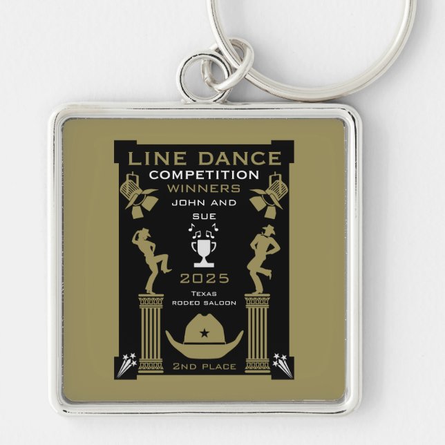 American Line Dancing Competition Keychain (Front)