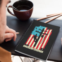 American Lineman Flag Electric Cable Notebook