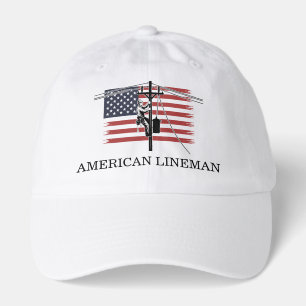 American Lineman Flag – Electrician & Utility Work Hat