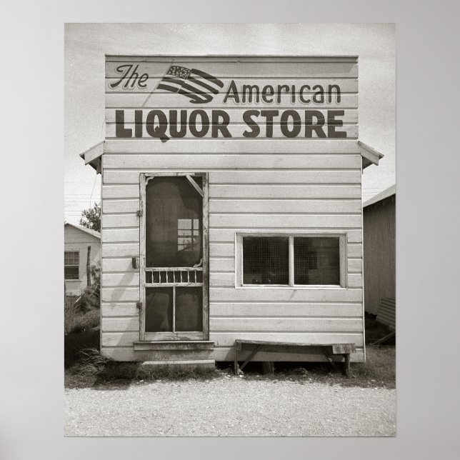 American Liquor Store, 1943. Vintage Photo Poster (Front)