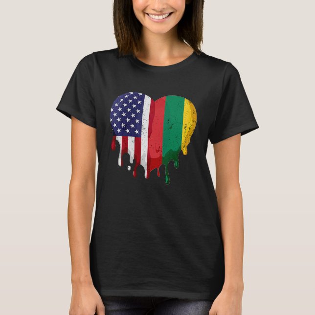 American Lithuanian Heritage Month Lithuania Flag  T-Shirt (Front)