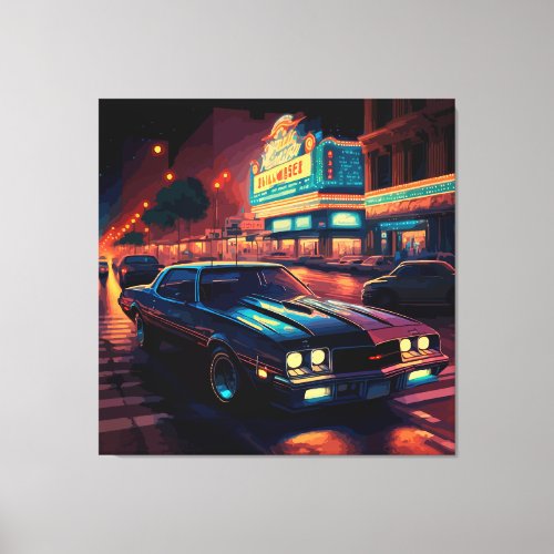 American Live _ Muscle car 1980s Canvas Print