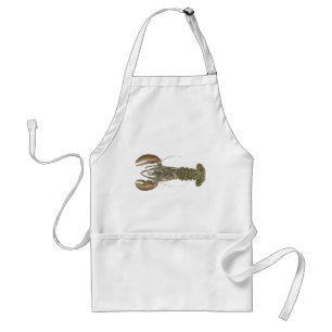 American Lobster - Sherman Denton Fish Lithograph Adult Apron