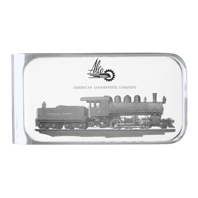  American locomotive company    mogul          Silver Finish Money Clip (Front)