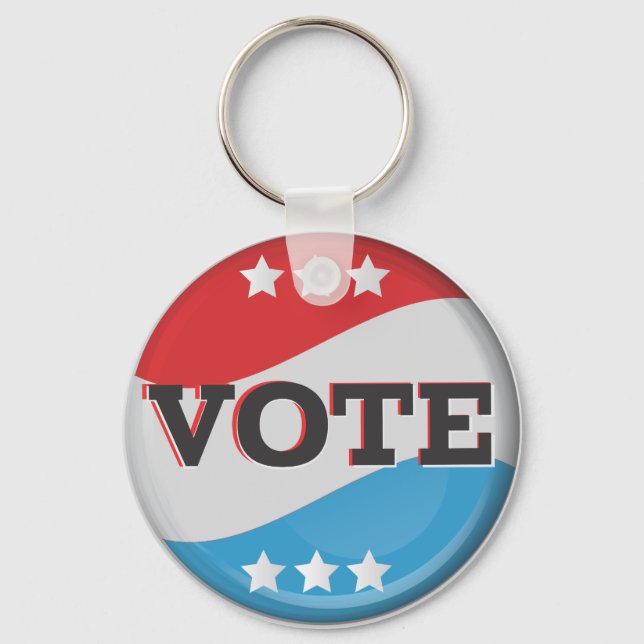 American logo travel poster keychain (Front)