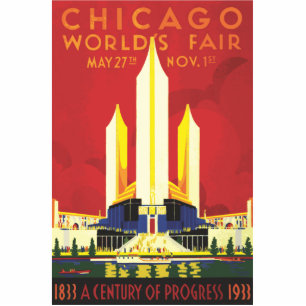 American logo travel poster statuette
