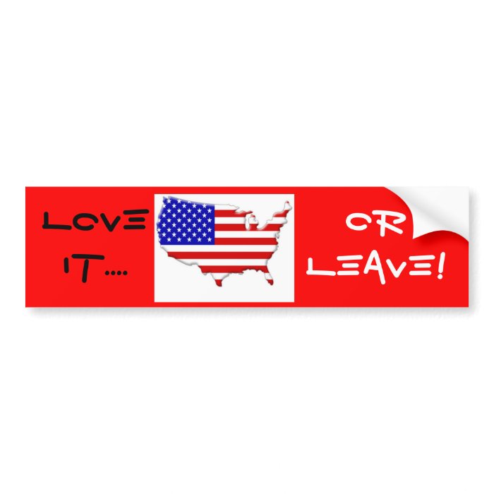 American, Love it or Leave Bumper Sticker