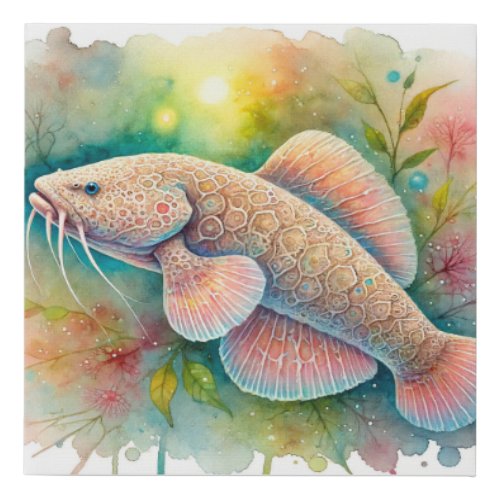 American Lungfish 170624AREF115 _ Watercolor Faux Canvas Print