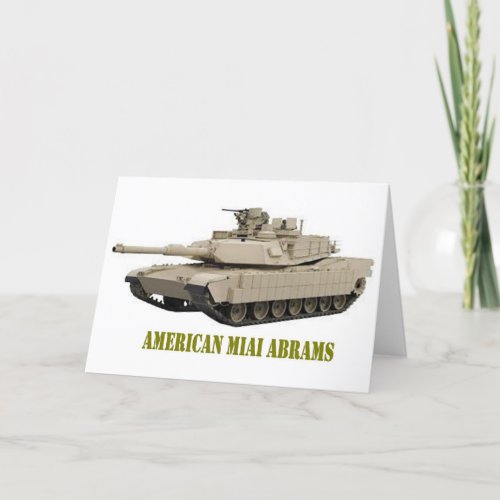 AMERICAN M1A1 ABRAMS TANK CARD