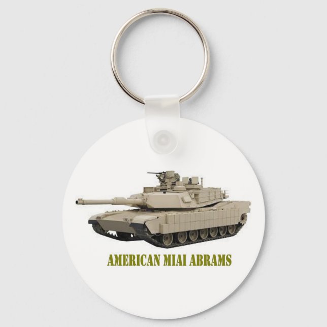 AMERICAN M1A1 ABRAMS TANK KEYCHAIN (Front)